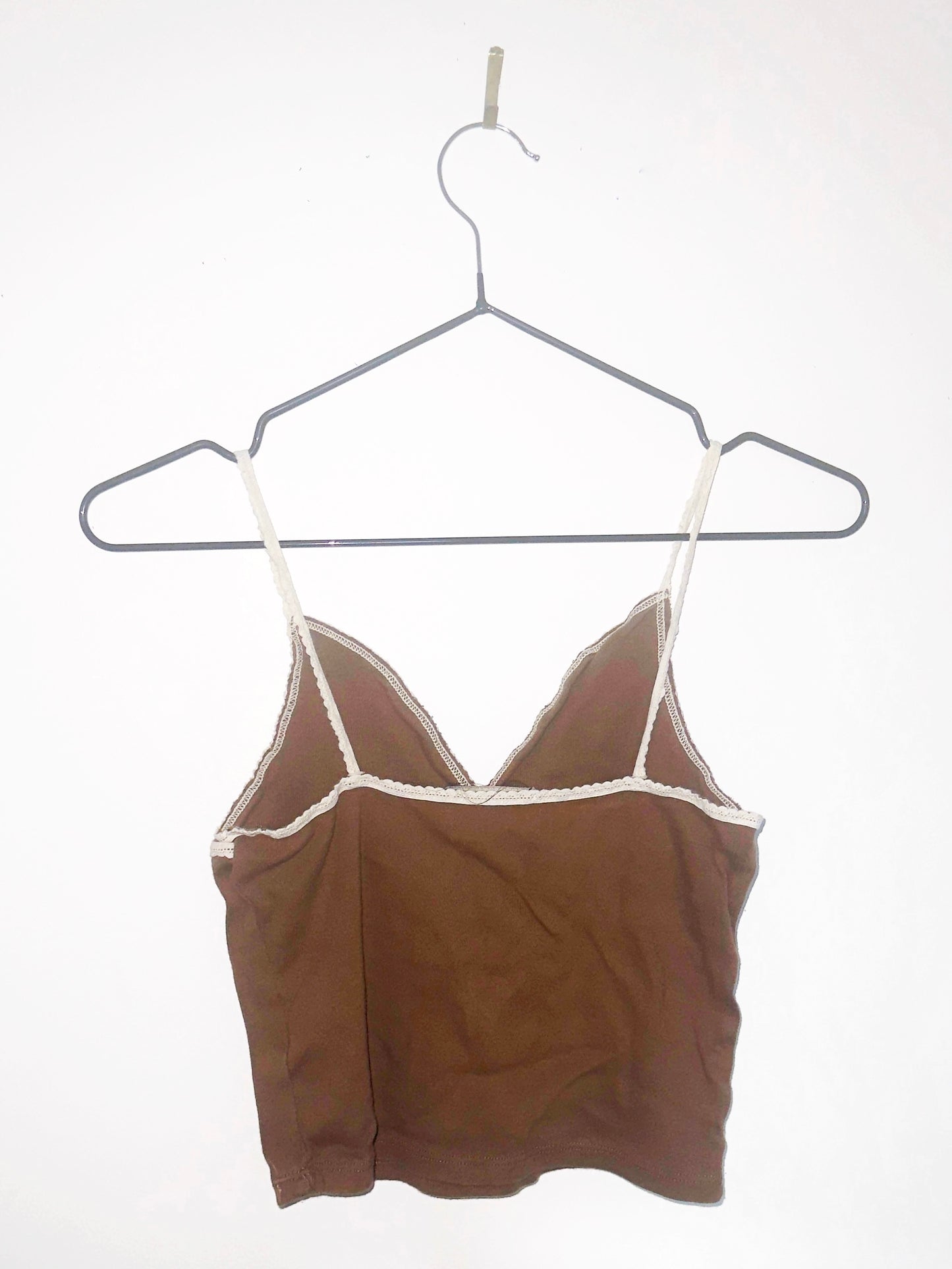 MILKLEFT IN HELL: Cocoa Lace-Trim Slip in Backseat Confession