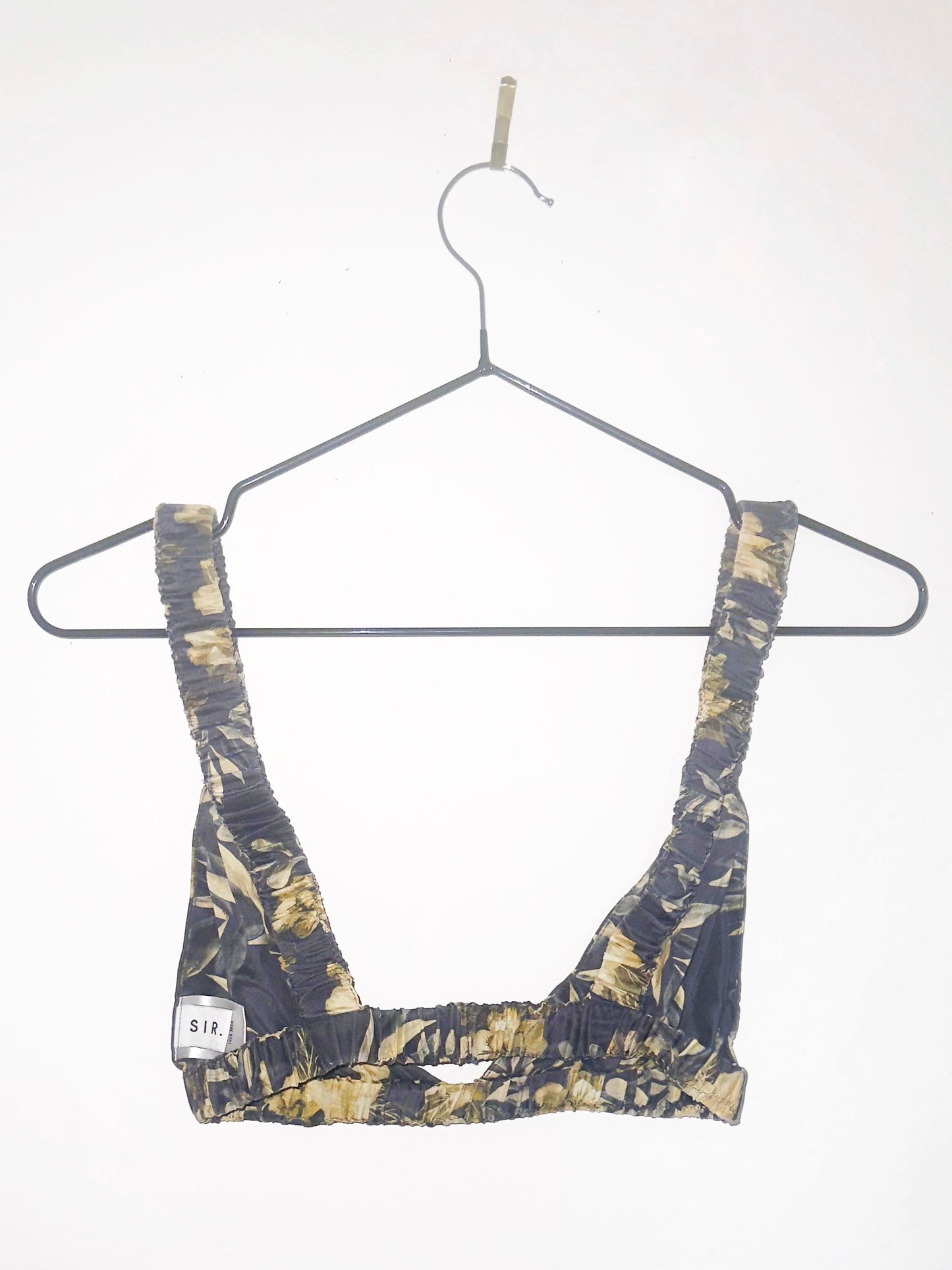 WILTED VIRGIN: Sepia Ruched Relic Top in Garden’s End