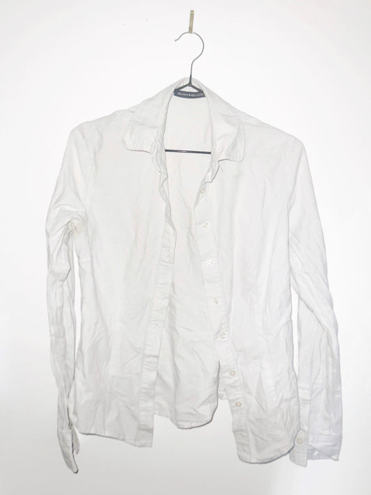 WHITE NOISE: Wrinkled Authority Shirt in Blaspheme Cotton