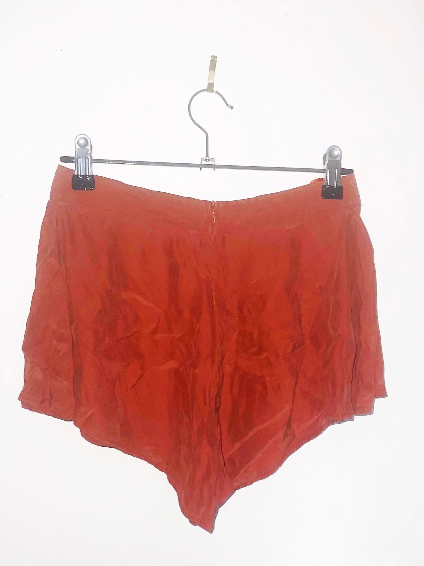 BLOODCHAPEL: Silk Burn Shorts in Dried Rose Ritual