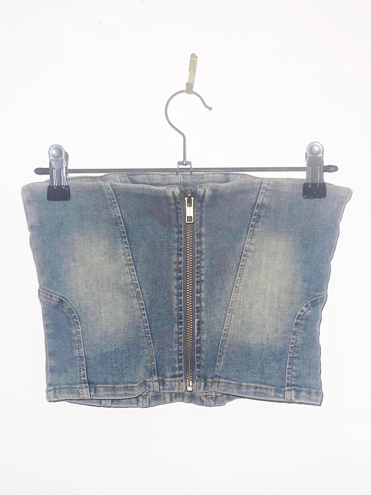 WITCHLACE: Reclaimed Denim Bodice w/ Sigil Grommets
