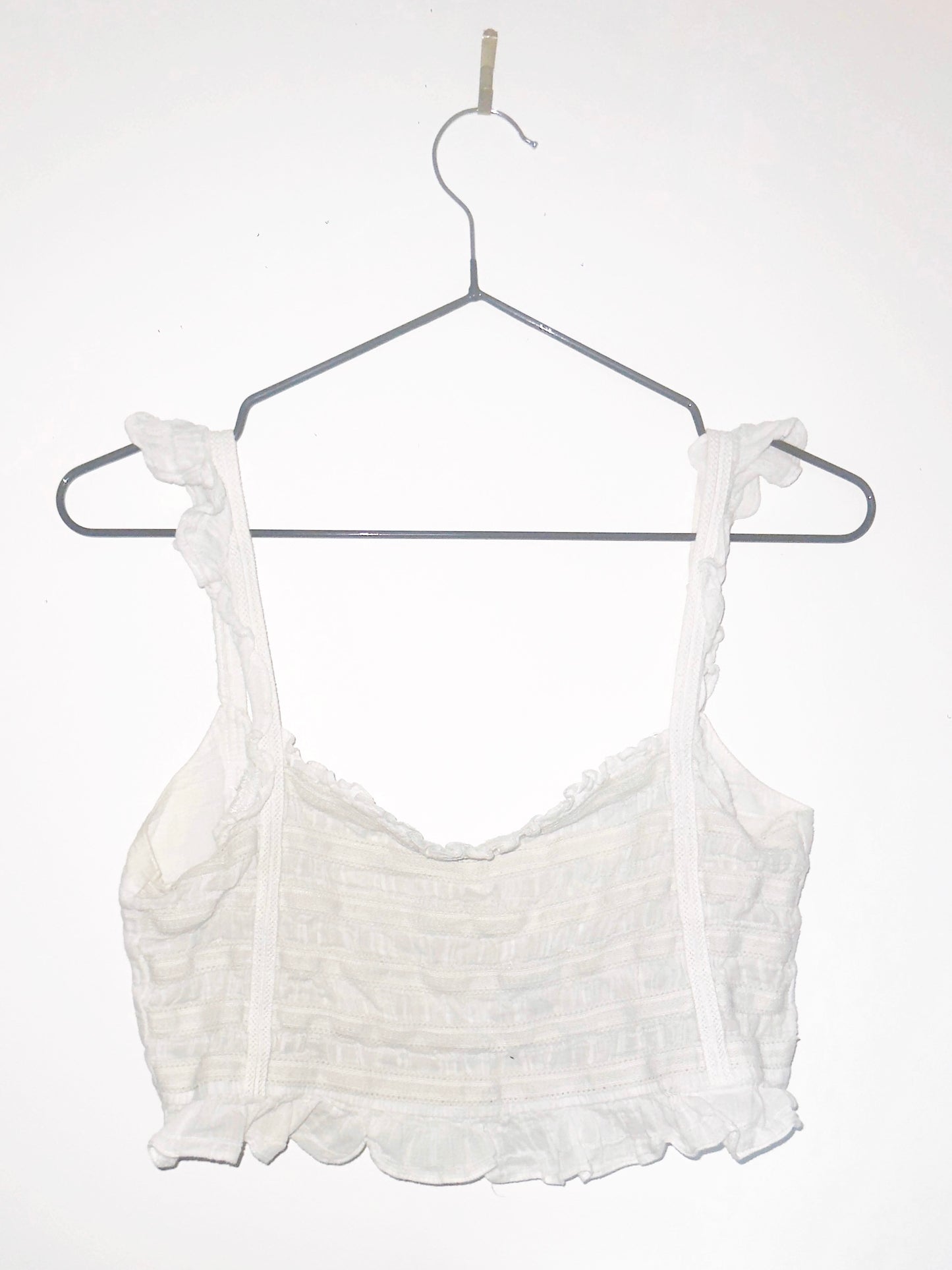 MAIDEN’S OATH: Shirred Rapture Top in Communion White